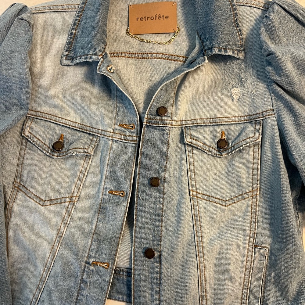 RETROFETE Women's Light Blue Denim Jacket - BRAND NEW - Picture 3 of 3